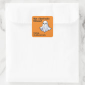 Orange Niedlich Halloween Ghost Sticker (Tasche)