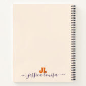 Orange Niedlich Herbst Harvest Pumpkin Patch Notizblock (Rückseite)