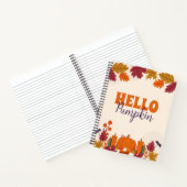 Orange Niedlich Herbst Harvest Pumpkin Patch Notizblock (Innenseite)