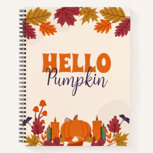 Orange Niedlich Herbst Harvest Pumpkin Patch Notizblock