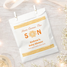 Orange Niedlich kommt hier die Son Baby Dusche Geschenktütchen