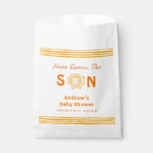 Orange Niedlich kommt hier die Son Baby Dusche Geschenktütchen (Vorderseite)