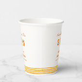 Orange Niedlich kommt hier die Son Baby Dusche Pappbecher (Rechts)