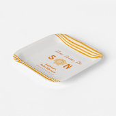 Orange Niedlich kommt hier die Son Baby Dusche Pappteller (Gewinkelt)