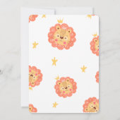 Orange Niedlich Lion King Baby Dusche Einladung (Rückseite)