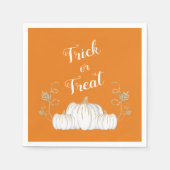 Orange Niedlich Pumpkin Trick oder Treat Halloween Serviette (Vorderseite)