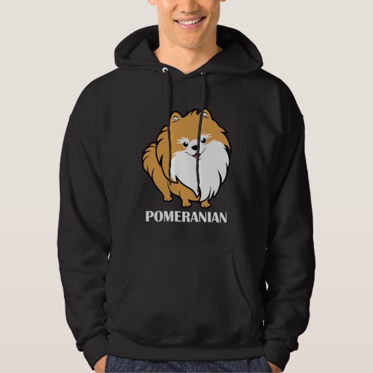 Orange Niedlich Spitz Hoodie (Vorderseite)