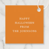 Orange Niedlich Trick oder Treat Pumpkin Halloween Geschenkanhänger (Rückseite)