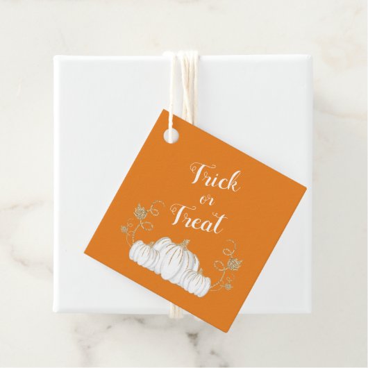 Orange Niedlich Trick oder Treat Pumpkin Halloween Geschenkanhänger (Beispiel)