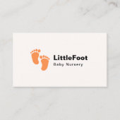 Orange Niedliches und Minimalistisches Baby-Kinder Visitenkarte (Vorderseite)