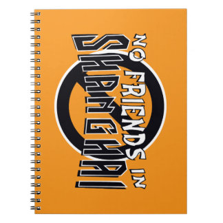 ORANGE "No Friends in Shanghai" Spiral Notebook Notizblock