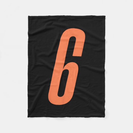 Orange Nummer 6 7 Lustiges Meme Halloween Matching Fleecedecke (Vorderseite)