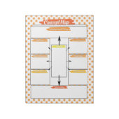 Orange Nursing Student Concept Template Notizblock (Rotiert)
