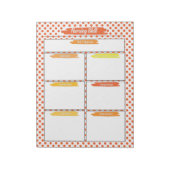 Orange Nursing Student Skills Template Notizblock (Rotiert)