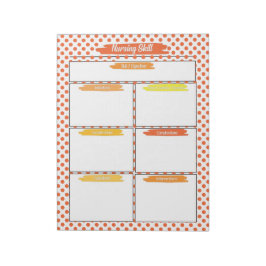 Orange Nursing Student Skills Template Notizblock