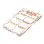 Orange Nursing Student Skills Template Notizblock (angewinkelt)