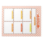 Orange Nursing Student Skills Template Notizblock (Vorderseite)