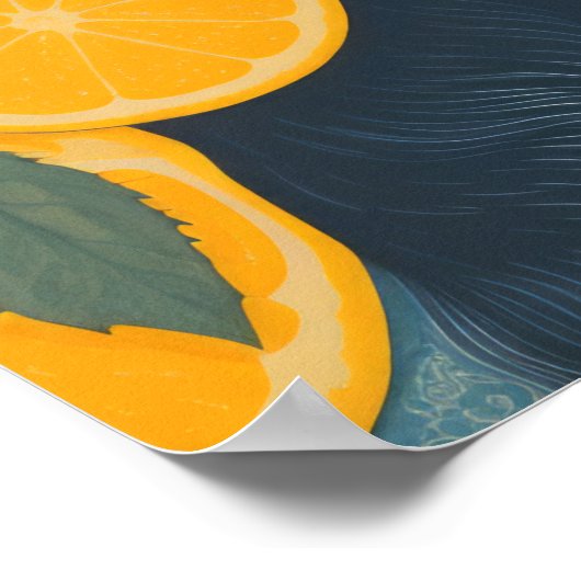 Orange Oasis: Eine Feier der Vitalität Poster (Ecke)