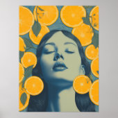 Orange Oasis: Eine Feier der Vitalität Poster (Vorne)