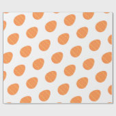 Orange Oaster Egg Muster Wrapping Paper Geschenkpapier (Flach)