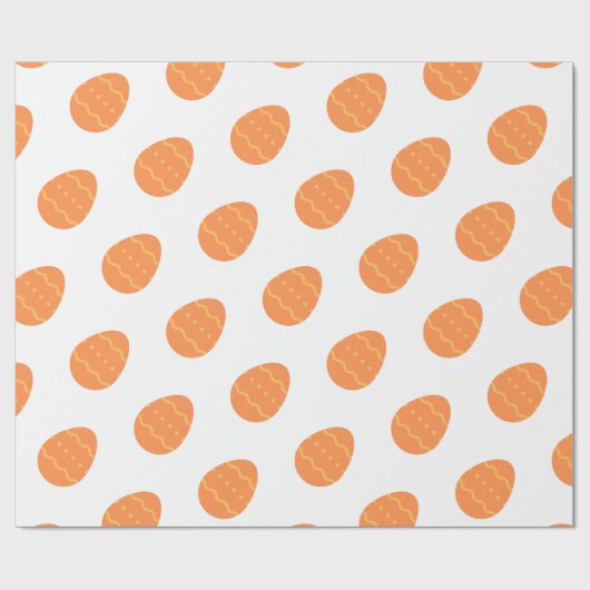 Orange Oaster Egg Muster Wrapping Paper Geschenkpapier (Flach)