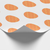 Orange Oaster Egg Muster Wrapping Paper Geschenkpapier (Ecke)