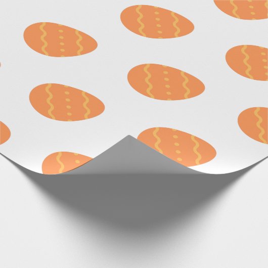 Orange Oaster Egg Muster Wrapping Paper Geschenkpapier (Ecke)