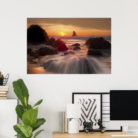 Orange Ocean Poster (Heimbüro)