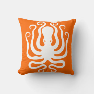 ORANGE OCTOPUS PILLOW SERIEN. WEITERE FARBEN SIND  KISSEN