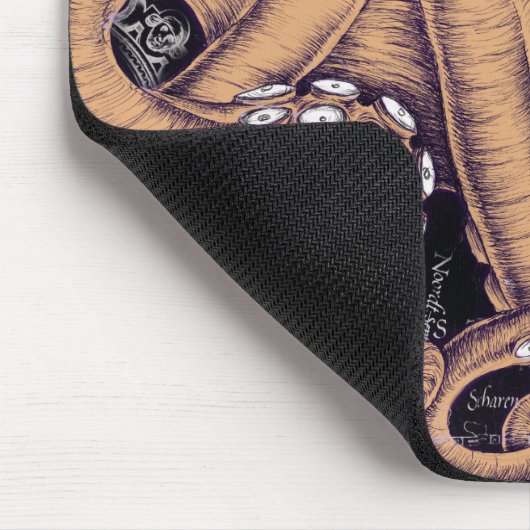Orange Octopus Tentacles Tinte Mousepad (Ecke)