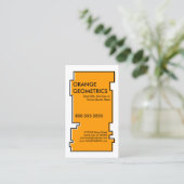 orange OddRex Visitenkarte (Stehend Vorderseite)