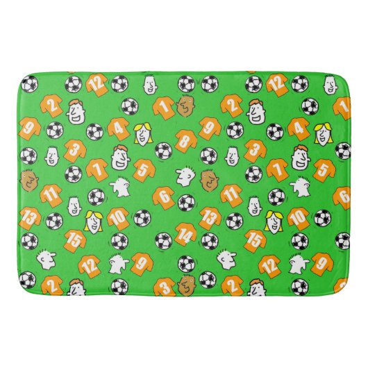 Orange oder Old Gold Shirts Badematte (Vorderseite)