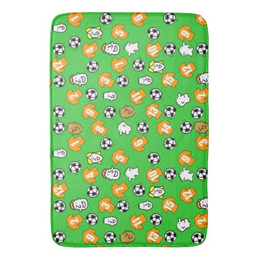 Orange oder Old Gold Shirts Badematte (Vorderseite Vertikal)