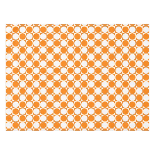 Orange & Off-White Grafik Muster Tischdecke (Vorderseite (Horizontal))