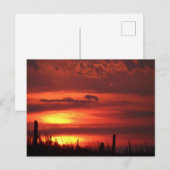 Orange Oklahoma Sunrise on Plains Landschaft Postkarte (Vorne/Hinten)
