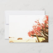 Orange Oleander Beach Floral Wedding RSVP Card (Rückseite)