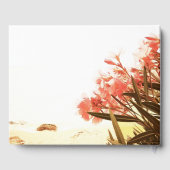 Orange Oleander Blume am Strand Hochzeit Gästebuch (Rückseite)