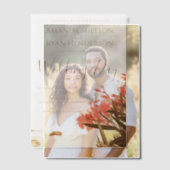 Orange Oleander Blume am Strand Hochzeit Pergament Einladungen (Versatz (Ehepaar))