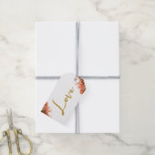 Orange Oleander Blume auf Beach Wedding Liebe Geschenkanhänger (Mit Garn)