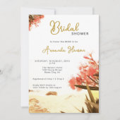 Orange Oleander Blume Beach Brautparty Einladung (Vorderseite)