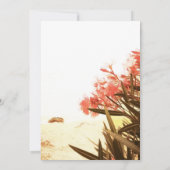Orange Oleander Blume Beach Glitzer Wedding Einladung (Rückseite)