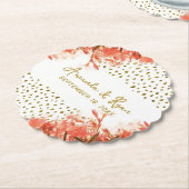 Orange Oleander Blume Floral Beach Wedding Untersetzer (angewinkelt)