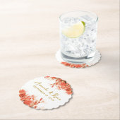 Orange Oleander Blume Floral Beach Wedding Untersetzer (Vor Ort)