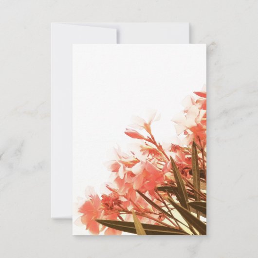 Orange Oleander Blume Floral Script Wedding Dankeskarte (Rückseite)