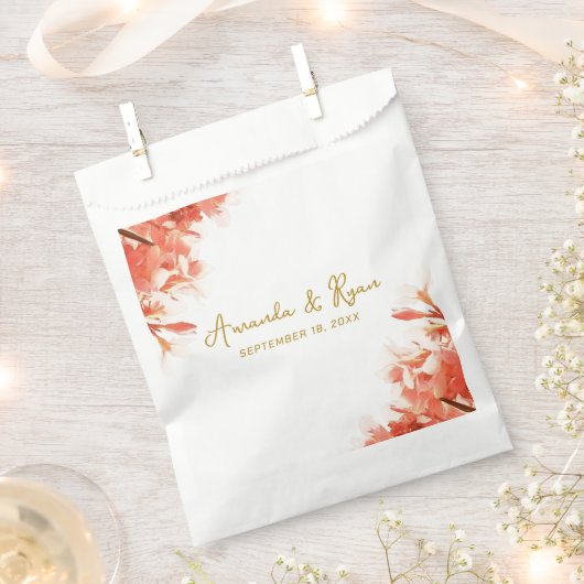 Orange Oleander Blume Floral Wedding Geschenktütchen (Ausgeschnitten)