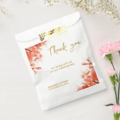 Orange Oleander Blume Floral Wedding Vielen Dank Geschenktütchen (Versiegelt)