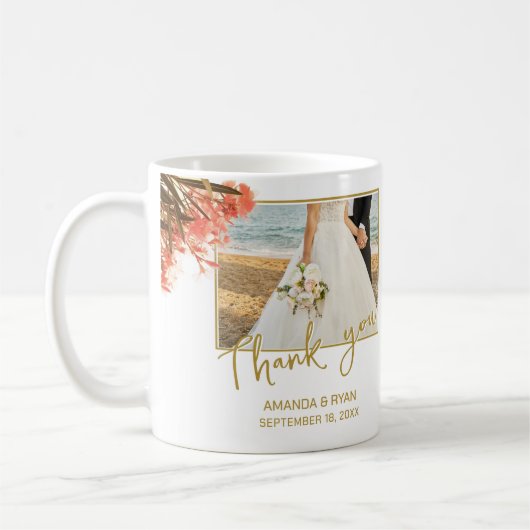 Orange Oleander Blume Foto Vielen Dank für Ihre Ho Kaffeetasse (Links)