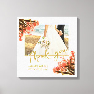 Orange Oleander Blume Foto Vielen Dank für Ihre Ho Leinwanddruck