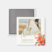 Orange Oleander Blume Foto Vielen Dank für Ihre Ho Magnet (Vorderseite/Rückseite)