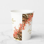 Orange Oleander Blume Hochzeiten Pappbecher (Rechts)